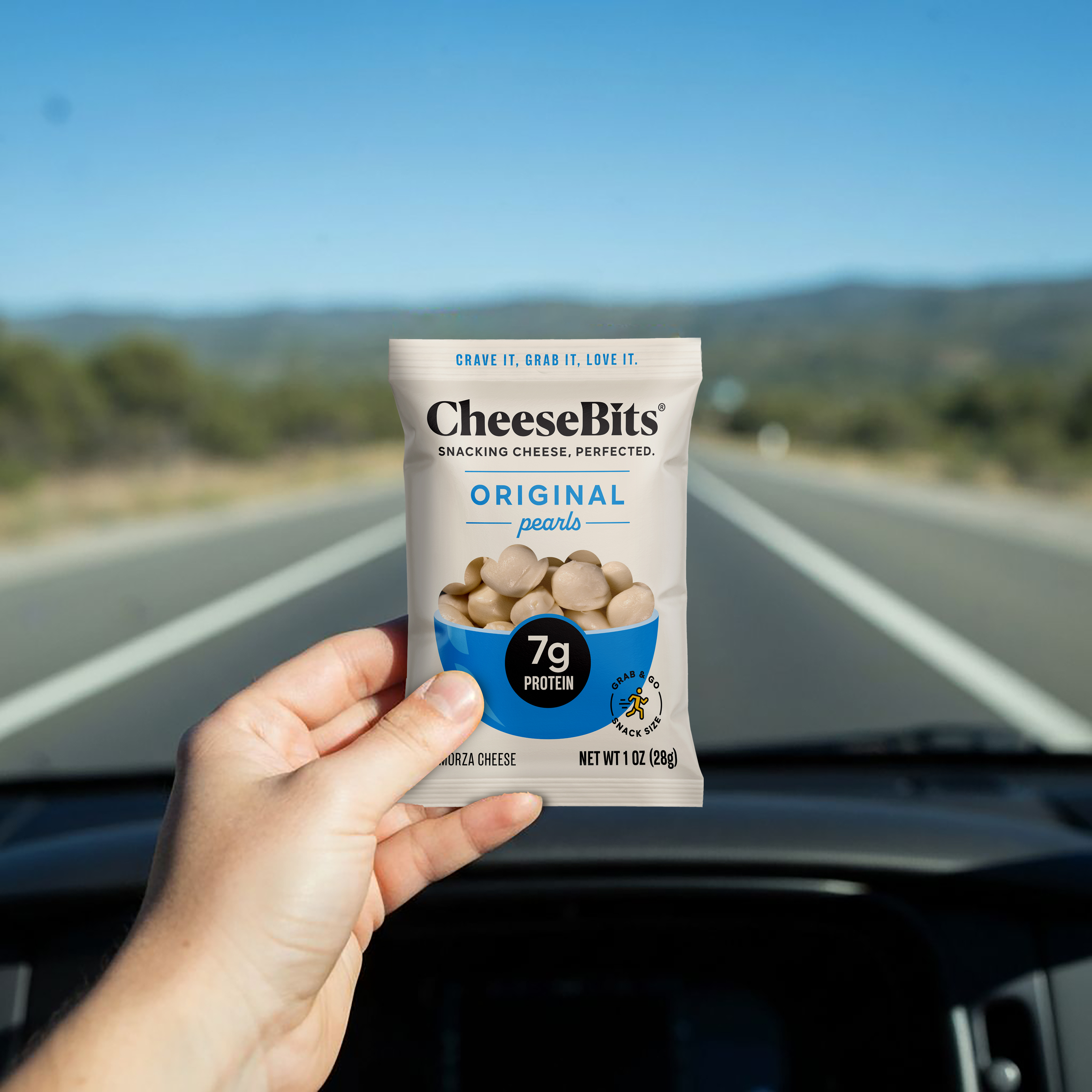 Cheese Bits 1oz snacking pouches